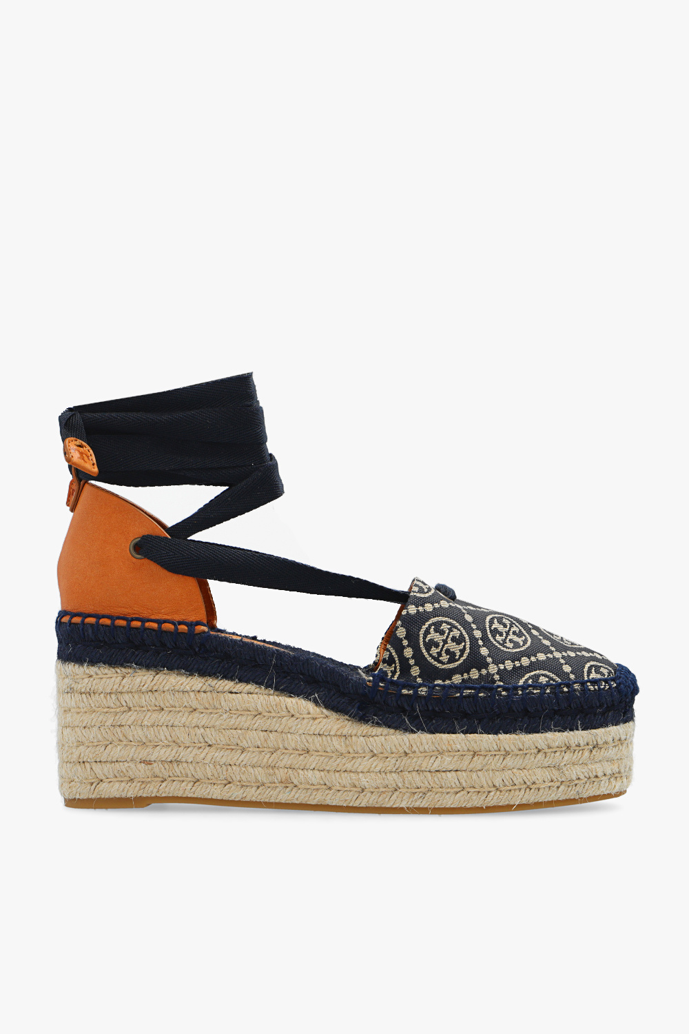 Tory burch navy discount wedge